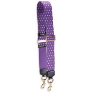 Marc Jacobs Purple and White Polka Dot Bag Strap with Gold Toned Hardware